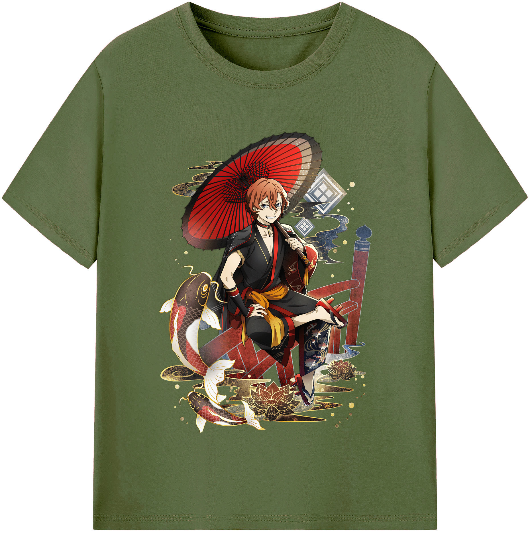 （画像用） 文豪ストレイドッグス Bungo Stray Dogs 綿100％半袖Tシャツ（フロントプリント）
